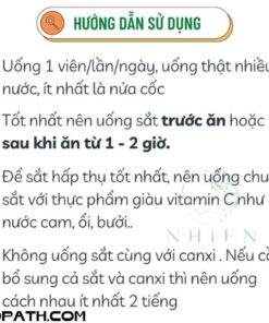 Viên sắt bổ máu Iron 65mg 100 viên