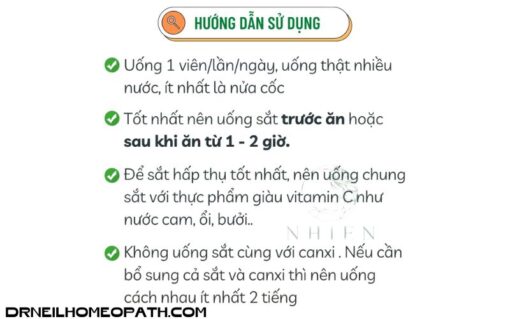 Viên sắt bổ máu Iron 65mg 100 viên